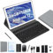 ZONKO 2024 Neueste Tablet 10 Zoll 2-in-1 Tablet mit Tastatur, 5G WiFi Android Tablets, 16(8+8) GB RAM+128GB ROM (1TB TF),7000mAh,Octa-core 2.0GHz,1080P,8+13MP,Bluetooth/Typ-c/GMS (Silber)