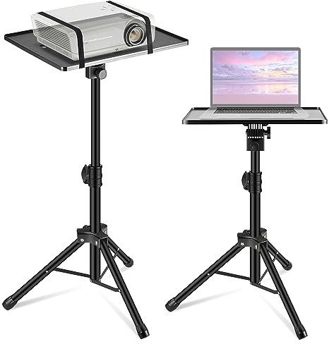 InnoGear 21 to 38 Height Adjustable Portable Projector Stand, Black, High-grade Steel, Tripod Leg, 30 lbs Load Capacity