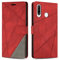 SONWO Coque pour Huawei P30 Lite/Nova 4E, Protection Housse Etui en Cuir PU Portefeuille avec Emplacements Cartes et Fonction Support pour Huawei P30 Lite/Nova 4E, Rouge