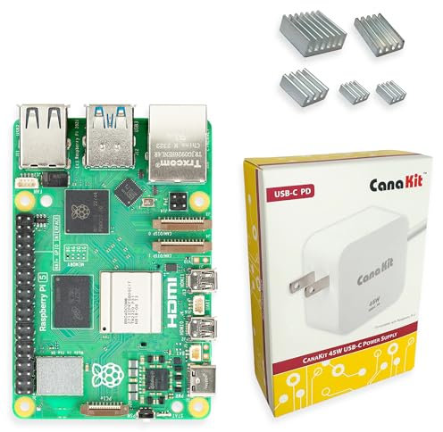 CanaKit Raspberry Pi 5 Basic Kit (8GB RAM | NO SD Card)