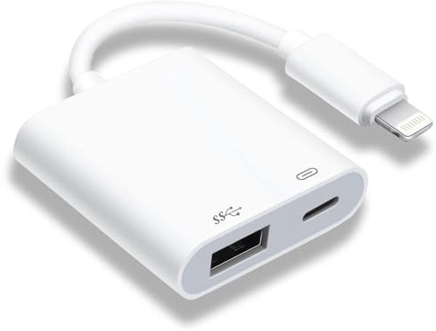 ZUOQIANG USB Adapter für iPhone&iPad, Buchse Unterstützt USB-Flash-Laufwerk, Kartenleser, Maus, Tastatur