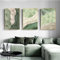YLHKME Tableau Feuilles Vertes Modernes,Affiche Toile Tableau Decoration Murale Salon,pour Chambre Cuisine Bureau, Deco Maison, sans Cadre (Frameless,3X60X90CM)