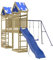 vidaXL Spielturm, Klettergerüst mit Brücke Rutsche Schaukeln Kletterwand, Kinder Kletterturm Spiel-Zubehör für Garten, Holz Spielplatz Spielhaus, Kiefernholz Imprägniert