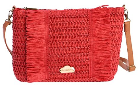 Don Algodon – Pochette Femme en Paille - Sac paille – sac de plage femme Fait Main – sac à main femme ete - sac boheme - beach bag - sac cabas en raphia - Beja
