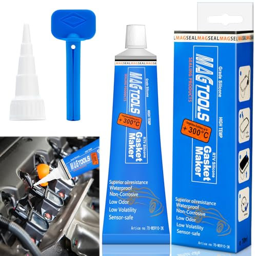 SEO-FANALLY Pate a Joint Moteur 70 ML, Pate a Joint Moteur Haute Temperature, Pate a Joint Carter, Pâte à Joint Moteur, Silicone Noir, La Plage de Température Applicable est de 300 ℃ à -50 ℃