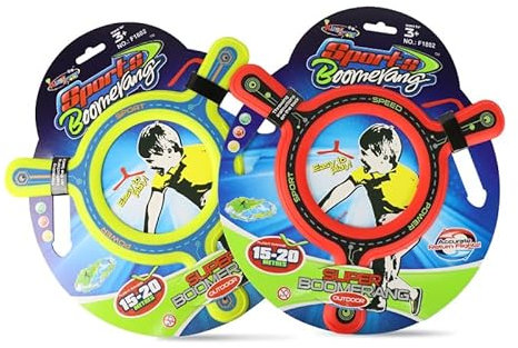 Kids Boomerangs, Flying Rings Outdoor Sports Toy for Beginners and Young Throwers (Red+Green)