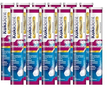 Kukident Professionell Zahnweiß-Tabs - 12 x 30 Zahnersatzreinigungstabletten für die Dritten