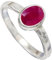 JEWELFORCE 925 Sterling Silber Rubin Lab Grown Edelstein Ring Herren Damen Steinbandring Alle Größen Ring Handgefertigter Schmuck JSR-1080AM_68 (21.6)