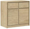 QJBSAVVA Bücherschrank Sideboard Wohnzimmer Kitchen Cabinet Vorratsschrank Küche - Sideboard SAUDA Eiche-Optik 80x43x75,5 cm Kiefernholz für Flur Aufbewahrung des Geschirrs Büro