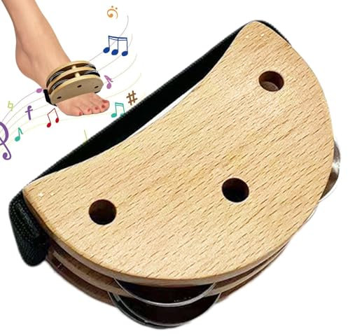 Foot Shaker - Tamburello Da Piede, Percussioni Con Tamburello Da Piede | Set Di Tamburi Con Cinturino Elastico, Strumento Musicale, Agitatori A Percussione Per Ritmi Extra