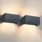 vatato LED Wandleuchte 24W, 3000K Außenlampe Außenleuchte Warmweiß, IP65 Innen/Aussen Aluminium Wandlampe, Außenwandleuchte Mit Einstellbar Abstrahlwinkel (Anthrazit 2 Stück)