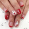 24Pcs Noël Faux Ongles Court Carré, Rouges Élégant Faux Ongles à Coller avec Mignons Wapiti Flocon De Neige Motifs Acrylique Couverture Complète Hiver Noël Artificiels Ongles pour Femmes Filles