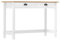 Homvdxl Holz Konsolentisch mit 2 Schubladen, Holz Klassischer Schreibtisch, Vintage Sofatisch Flur Schreibtisch für Wohnzimmer, Flur, Schlafzimmer, 110x45x74cm - Weiß+Braun