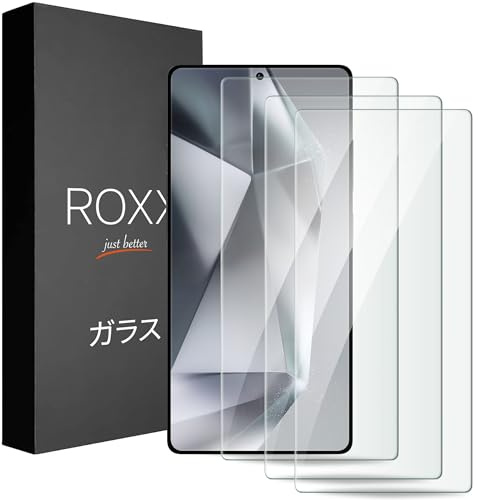 ROXX Japanisches 9H Schutzglas (3 Stück) | Volle Displayabdeckung | Für Samsung Galaxy S25 Ultra | Kompatibel mit Fingerabdruck Sensor