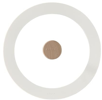 CAROTE Couvercle universel pour casseroles, poêles et poêles - Compatible avec les ustensiles de cuisine de 24 cm, 26 cm et 28 cm de diamètre - Couvercle universel en verre avec bord en silicone