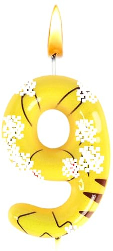 Kerze Nummer 9, Pika Geburtstagsdeko, Deko Geburtstagskerzen, Party Kerzen, Kerzen Geburtstags, Themenkerzen, Kerze Kuchen, Gelbe, Geburtstagsdekoration, Babypartys, Hochzeitsjubiläen