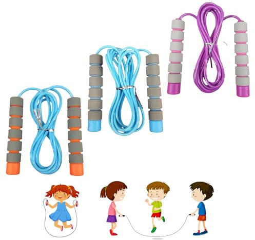 3Pcs Skipping Rope Kids, Adjustable Length Kids Skipping Rope, Ideal for Outdoor Sports, Children's Sports, and Exercise Fitness(2.6m)
