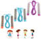 3Pcs Skipping Rope Kids, Adjustable Length Kids Skipping Rope, Ideal for Outdoor Sports, Children's Sports, and Exercise Fitness(2.6m)