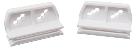 2 Pack White Door Slides for Metal Shed Replacement Garden Garage Sliders Rails Track Compatible with Yardmaster, Treco etc.