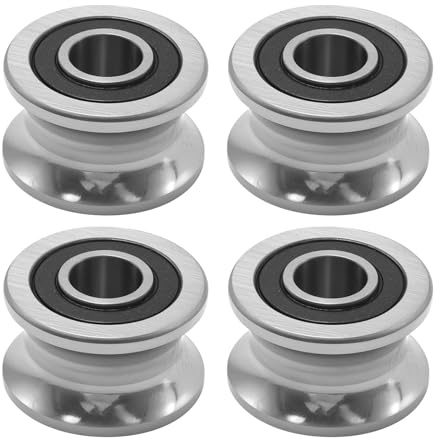 Ollanoos 4 Stück Lager 8 x 22,5 x 14,5 mm U-Nut Führungslager | Geeignet für Industrielle Automatisierungsgeräte, Spielzeug, Modelle und Elektrowerkzeuge