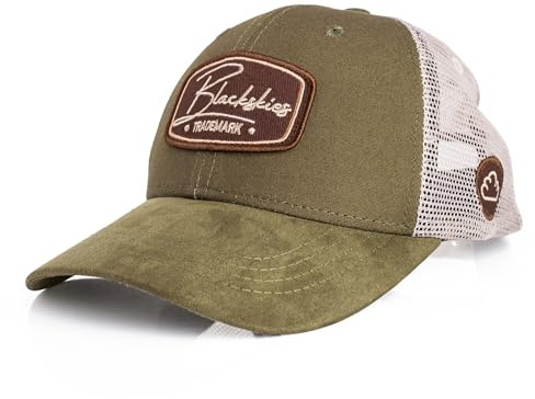 Blackskies® Race Baseball Cap | Herren Damen Premium Trucker Cap | Snapback Schirm Mütze Kappe Basecap Männer Frauen Unisex Outdoor Sommer Freizeit - Grün-Beige