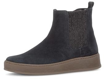 Gabor Damen Chelsea Boots, Frauen Stiefeletten,Holly-Jolly,Navy,Nappa-Leder,Night-Blue,Off-White,Oliv,offen,weit,Dark-Blue (Micro),38 EU / 5 UK