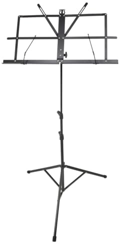 Chord Faltbarer Notenständer | Leichter tragbarer Notenständer mit verstellbarer Höhe, Stativbeine, Tragetasche für Klavier, Keyboard, Akustikgitarre, Saxophon, Orgel, Tablet, iPad, Notizen