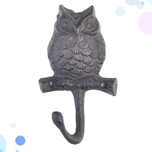 SHINEOFI Owl Wall Hook Iron Black Hanging Hook for Home Room | Easy Install, Hat and Bag Holder, Creative Owl Shape, Wall Hanger for Home Room