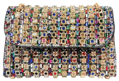 Gwtdtoad Sacs à main de soirée pour femme, porte-monnaie pour femme avec strass, sac de soirée scintillant, porte-monnaie portable en strass, pour anniversaire, Nouvel An, Noël, Pâques