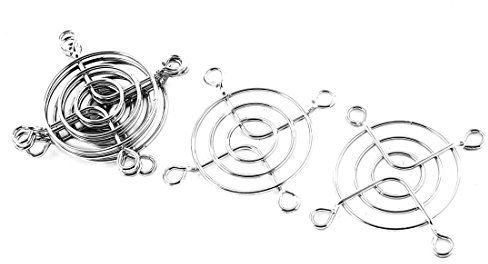 Sourcingmap 5 x Axial 50mm Cooling Fan Grill Silver Tone Metal Wire Finger Guards