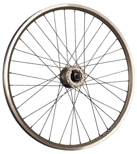 26 Zoll Vorderrad Zac2000 geöst Nabendynamo Rollenbremse Shimano DH-C6000-3R Silber