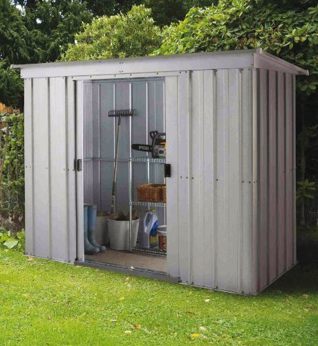 Yardmaster 8 x 4 m Argent Pavillon Abris Jardin avec Cadre au Sol