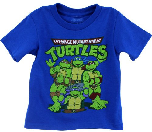 Teenage Mutant Ninja Turtles Jungen-T-Shirt, 3er-Pack Nickelodeon, Königlich (Royal), 4 Jahre