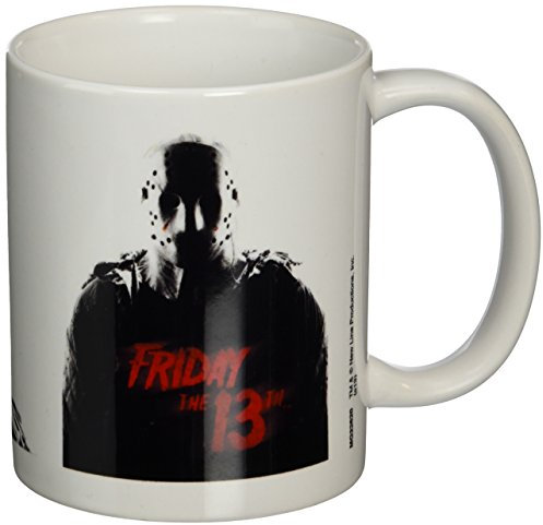 Freitag der 13. Jason Unisex Tasse weiß/schwarz/rot Keramik Fan-Merch, Filme, Horror