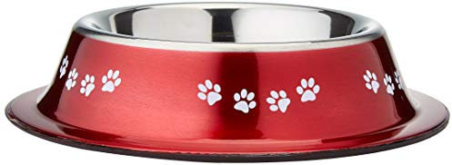 Classic Pet Products Classic Posh Paws Non Tip Dish, 500 ml, Red