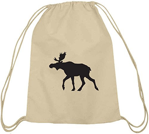 Shirtstreet24, ELCH, Schweden Skandinavien Baumwoll natur Turnbeutel Rucksack Sport Beutel, Größe: onesize,natur
