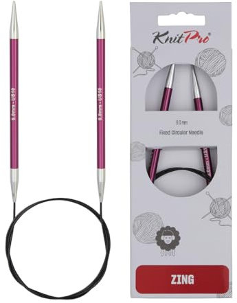 KnitPro International Rundstricknadel ZING 6,00 mm purpur 150 cm, Lila