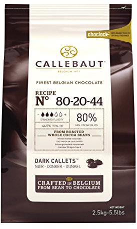 CALLEBAUT Power 80% Chocolat Noir Plus de Goût Plus de Puissance et d'Intensité sans être Trop Amer 2,5 kg
