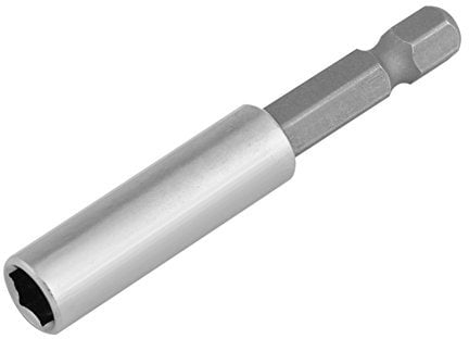 Extension Drill Bit Holder, Carbon Steel Magnetic Screwdriver Extension Socket Drill Bit Holder Hex Power Tool 60mm for Electric Drills Electric Screwdrivers