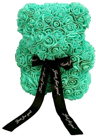 Boosns Rosenbär mit Geschenkbox sehr passend Geburtstag vorschlagen Jahrestag Hochzeit Das besondere Geschenk für die Freundin (Grün)