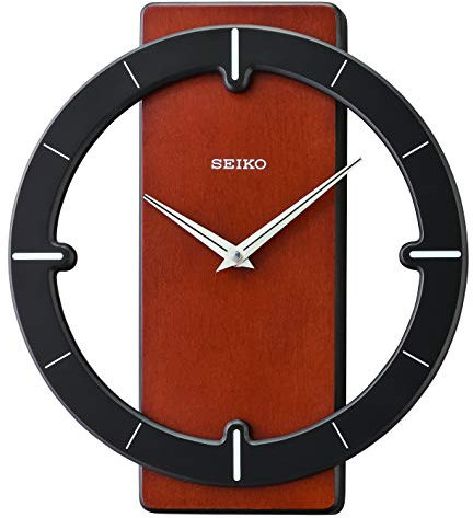 Seiko Wanduhren, Holz, schwarz, 322 mm