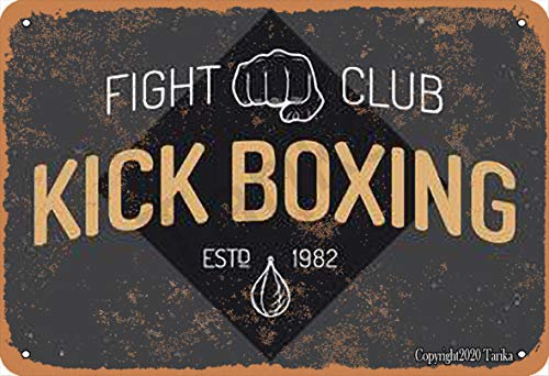 Fight Club Kickboxen, Metall, 20 x 30 cm, Vintage-Look, Dekoration, Poster, Schild für Zuhause, Küche, Bad, Bauernhof, Garten, Garage, inspirierende Zitate, Wanddekoration