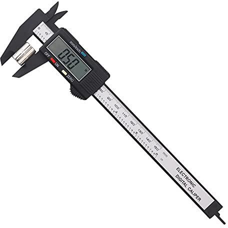 Calibrador Vernier Digital,Pie de Rey Digital Profesional 150mm/6 Pulgadas Micrómetro Electrónico con Pantalla LCD Grande,Medición de Calibre para Diámetro Interior,Exterior,Profundidad y Escalera