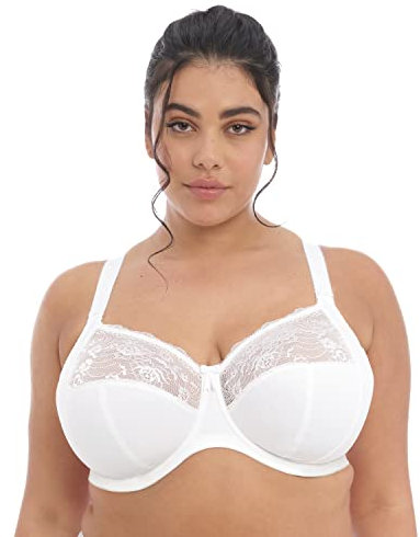 Elomi Morgan Plain Underwired Full Cup Bra (36FF, White)