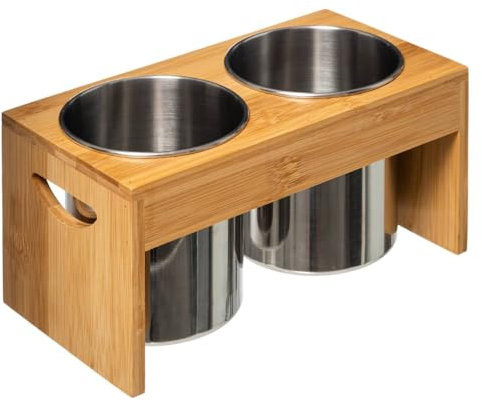 5five - escurridor de cubiertos de bambú de acero inoxidable
