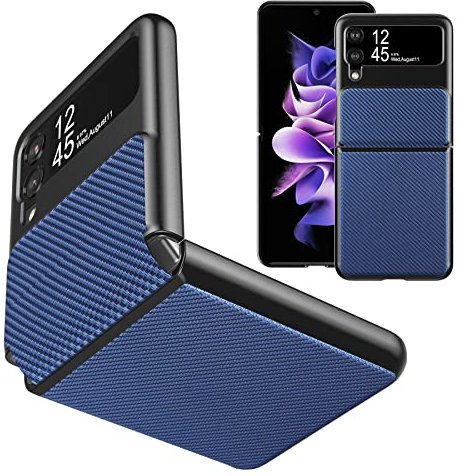 Eastcoo Slim Fit Galaxy Z Flip 3 5G Hülle, Stoßfest Scharnierschutz Handyhülle Speziell Entworfen für Galaxy Z Flip 3 5G (2021), Blau