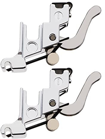 VGOL 2-teiliger Nähfußhalter für Nähmaschinen Kompatibel mit Brother Kompatibel mit Singer Nähfußhalter für Nähmaschinen mit Niedrigem Schaft aus Stahl Silbern