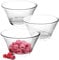 Vilde Lot de 3 saladiers en verre ronds avec motif nid d'abeille 300 ml