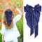 Fermaglio per capelli con fiocco, fiocchi per capelli per donna Fermaglio per capelli con fiocco grande Fermagli per capelli alla francese Fermagli per capelli per ragazze (blu navy)