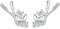 Ohrringe Sterling Silber 925, Schmuck Ohrringe Damen Hockeyschläger mit Zirkonia Silber 12,5mm